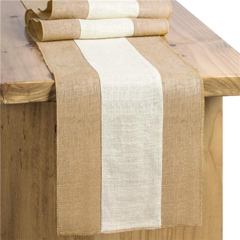 Burlap Table Runner 72 Inches Long Farmhouse Table Runner Jute Table